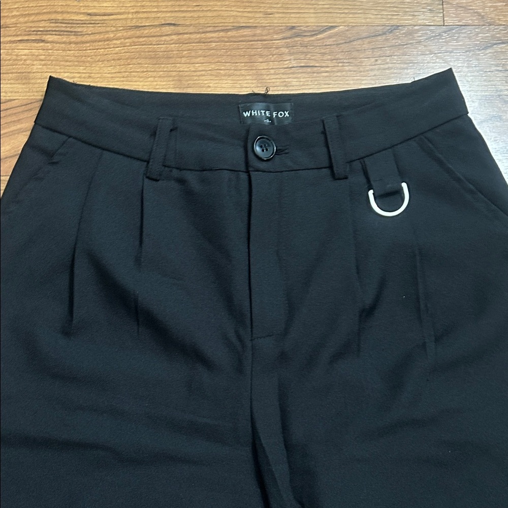 White Fox Boutique Black Straight Leg Trousers